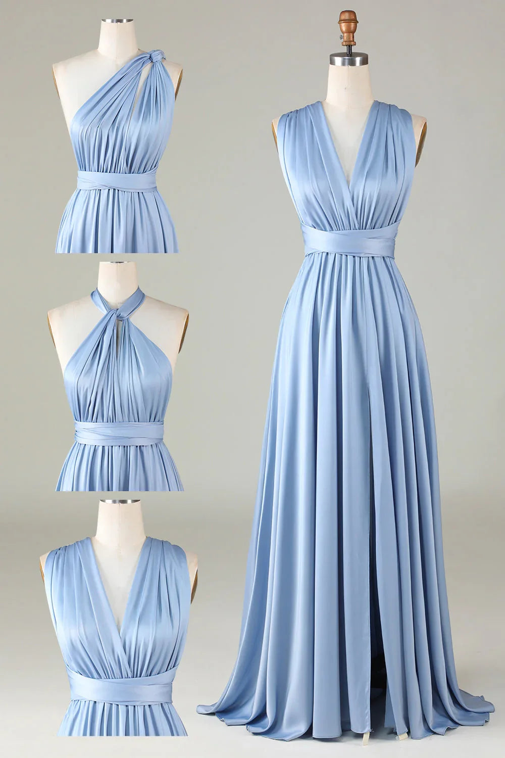 A-Line Sleeveless Backless Floor-Length Wedding Dress - Yihuiw by Yihuiw