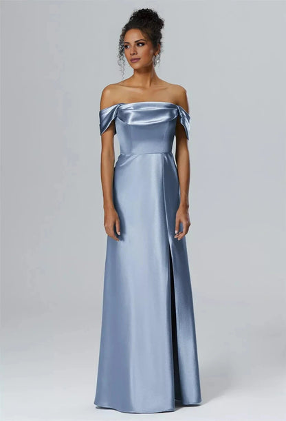 Fashion Mermaid One Shoulder Neck Sleeveless Side Slit Back Zip Floor Length Bridesmaid Dresses by YiHuiw