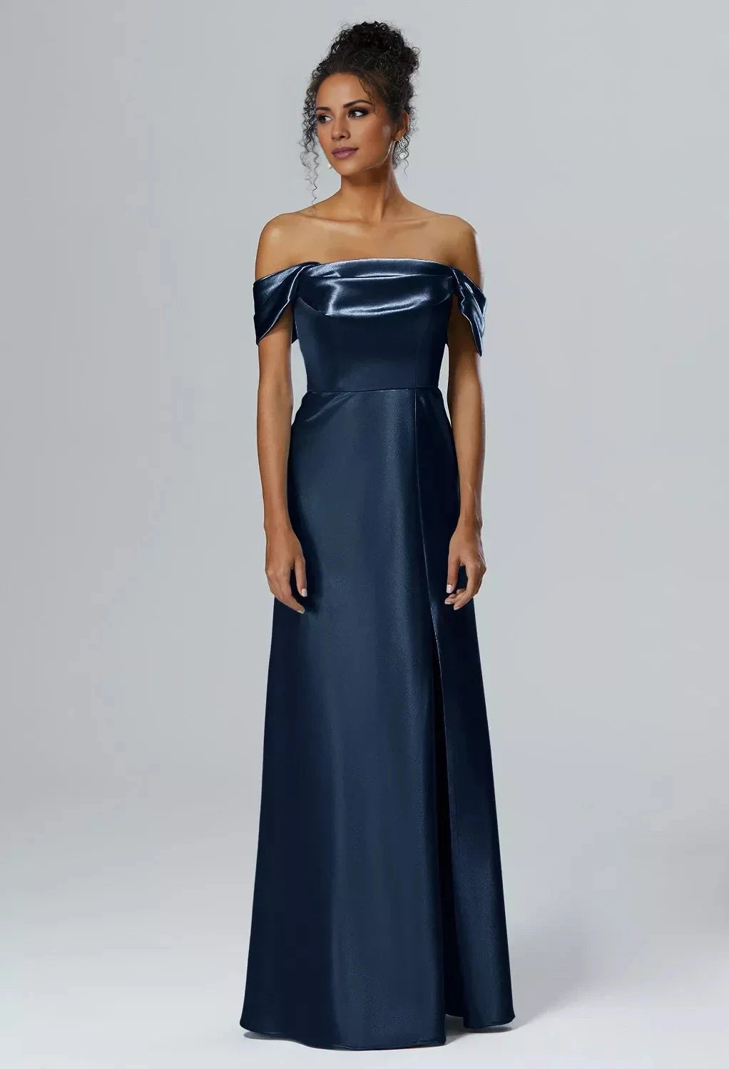 Fashion Mermaid One Shoulder Neck Sleeveless Side Slit Back Zip Floor Length Bridesmaid Dresses by YiHuiw