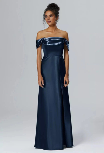 Fashion Mermaid One Shoulder Neck Sleeveless Side Slit Back Zip Floor Length Bridesmaid Dresses by YiHuiw