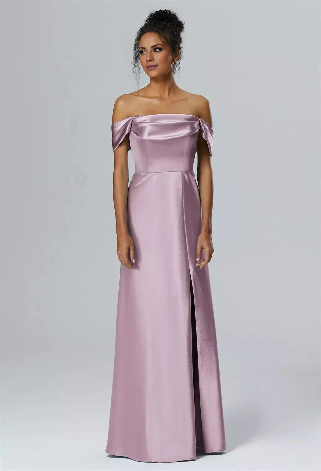 Fashion Mermaid One Shoulder Neck Sleeveless Side Slit Back Zip Floor Length Bridesmaid Dresses by YiHuiw