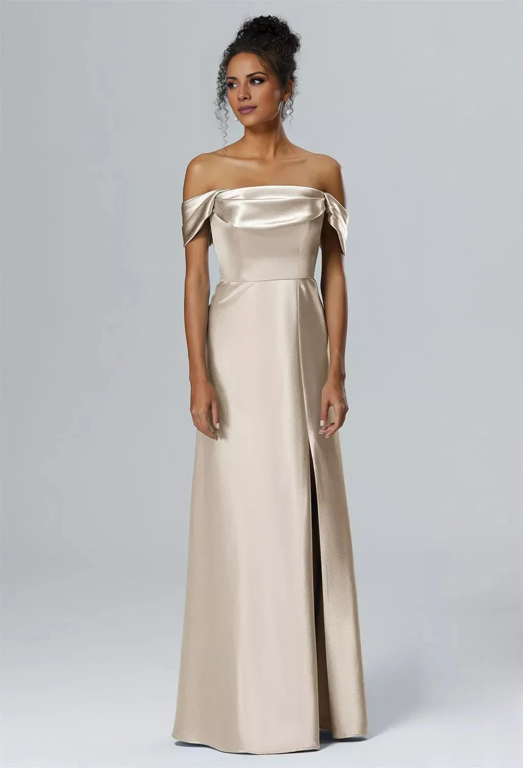 Fashion Mermaid One Shoulder Neck Sleeveless Side Slit Back Zip Floor Length Bridesmaid Dresses by YiHuiw