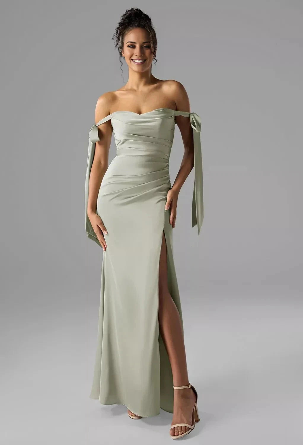 Fashion Mermaid Sweetheart Neckline Sleeveless Side Slit Floor Length Bridesmaid Dresses by YiHuiw