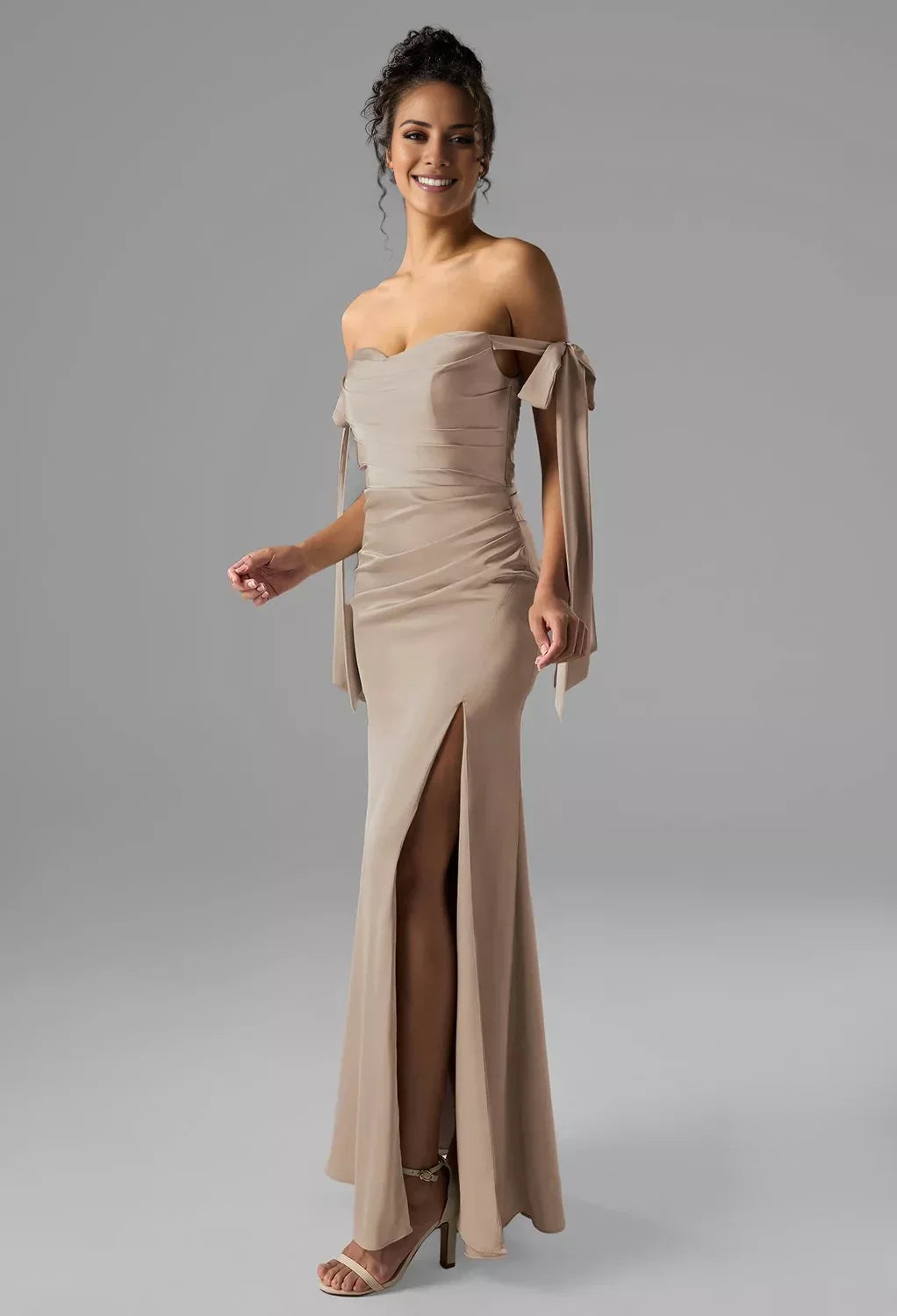 Fashion Mermaid Sweetheart Neckline Sleeveless Side Slit Floor Length Bridesmaid Dresses