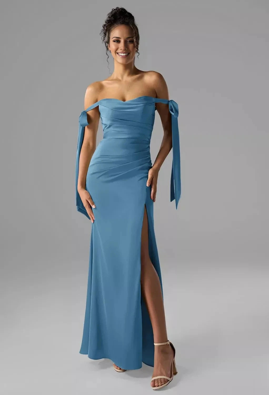 Fashion Mermaid Sweetheart Neckline Sleeveless Side Slit Floor Length Bridesmaid Dresses by YiHuiw