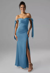 Fashion Mermaid Sweetheart Neckline Sleeveless Side Slit Floor Length Bridesmaid Dresses