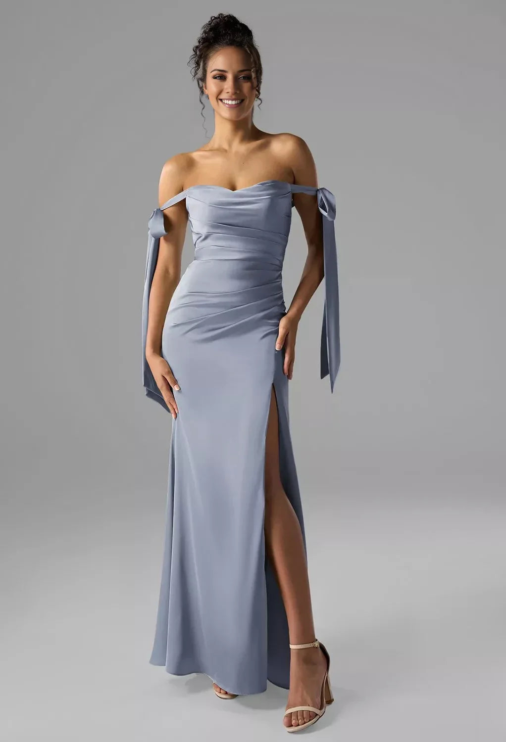 Fashion Mermaid Sweetheart Neckline Sleeveless Side Slit Floor Length Bridesmaid Dresses