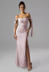 Fashion Mermaid Sweetheart Neckline Sleeveless Side Slit Floor Length Bridesmaid Dresses