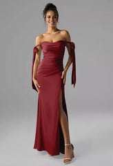 Fashion Mermaid Sweetheart Neckline Sleeveless Side Slit Floor Length Bridesmaid Dresses