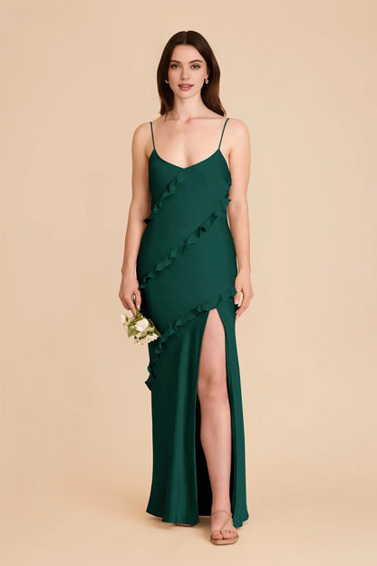 Mermaid V-Neck Ruffled Floor-Length Wedding Dress - Yihuiw by Yihuiw