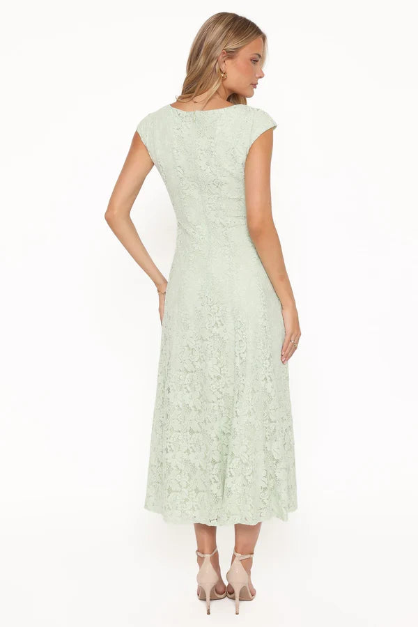 Lace Midi Wedding Dress - Yihuiw by Yihuiw
