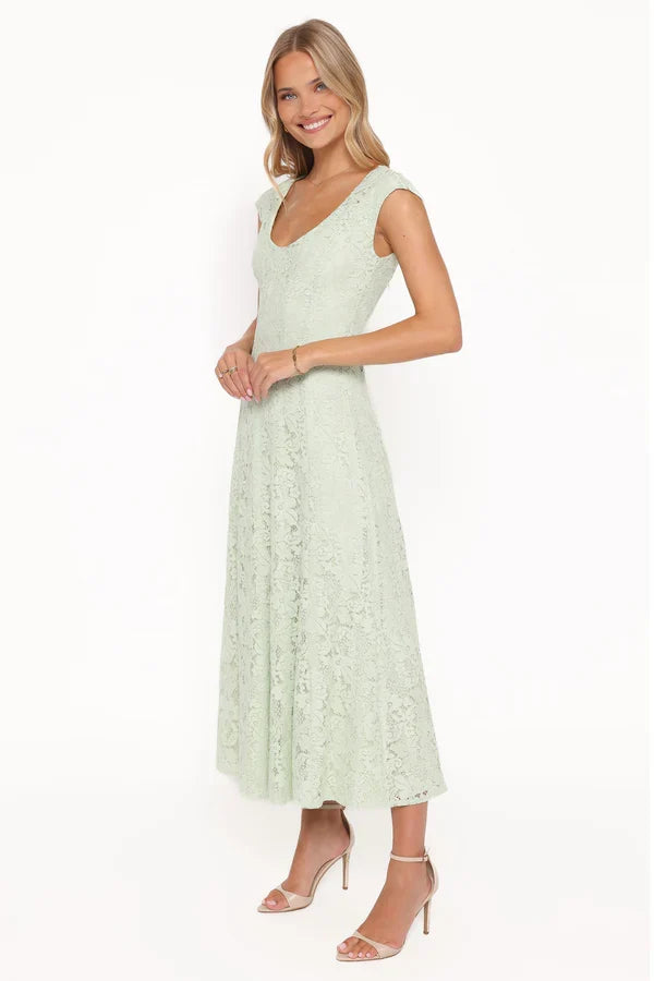 Lace Midi Wedding Dress - Yihuiw by Yihuiw