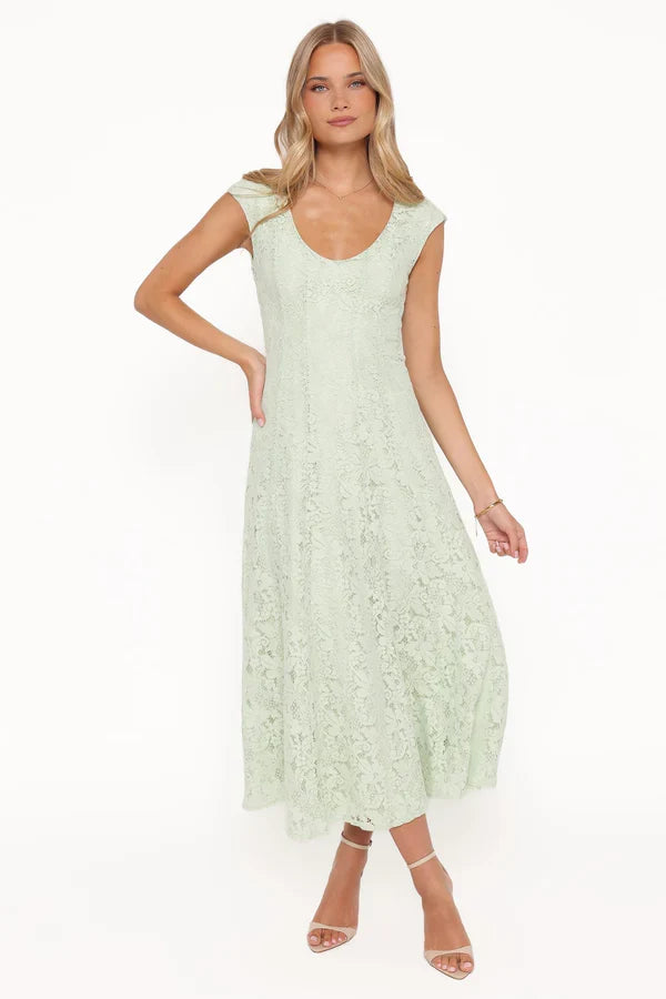 Lace Midi Wedding Dress - Yihuiw by Yihuiw