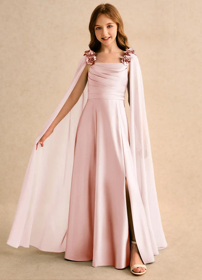 A-Line Square Neck Sleeveless Floor-Length Formal Dress - Yihuiw by Yihuiw