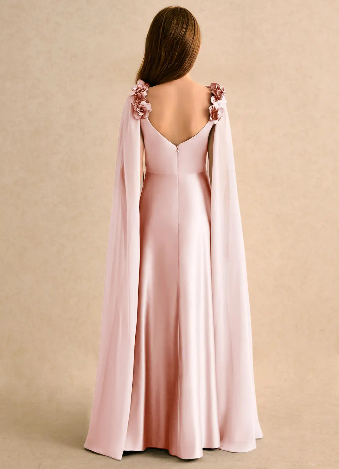 A-Line Square Neck Sleeveless Floor-Length Formal Dress - Yihuiw by Yihuiw