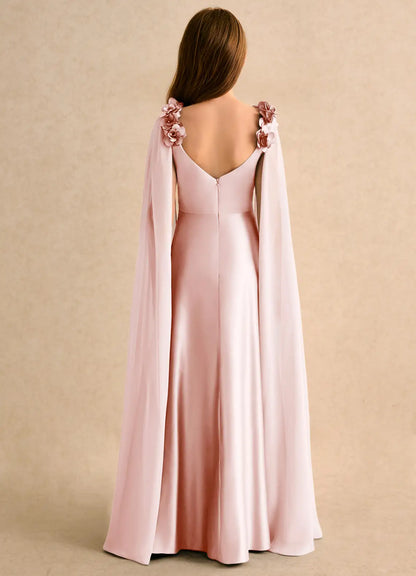 A-Line Square Neck Sleeveless Floor-Length Formal Dress - Yihuiw by Yihuiw