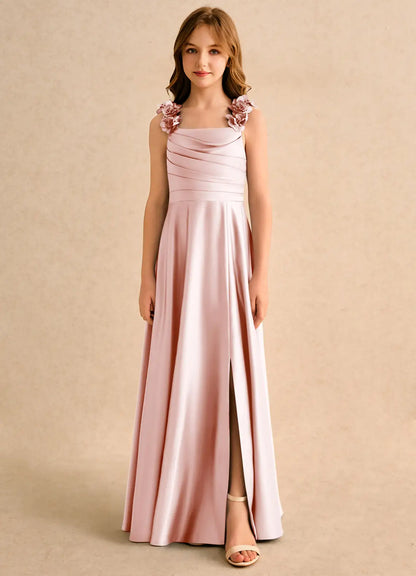 A-Line Square Neck Sleeveless Floor-Length Formal Dress - Yihuiw by Yihuiw