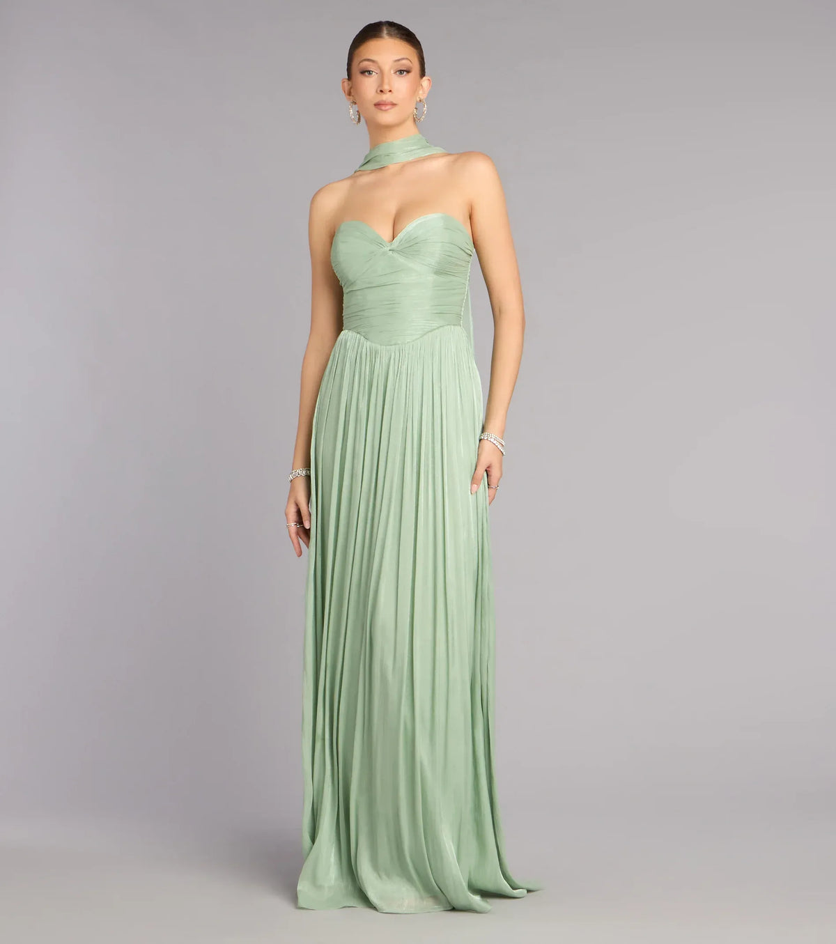 A-Line Sweetheart Chiffon Pleated Floor-Length Wedding Dress - Yihuiw by Yihuiw