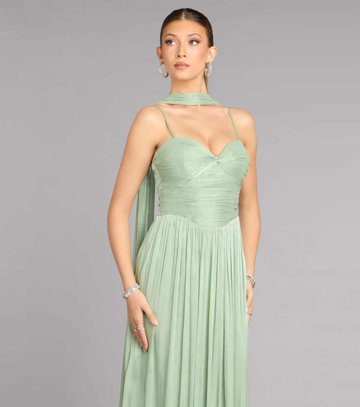 A-Line Sweetheart Chiffon Pleated Floor-Length Wedding Dress - Yihuiw by Yihuiw