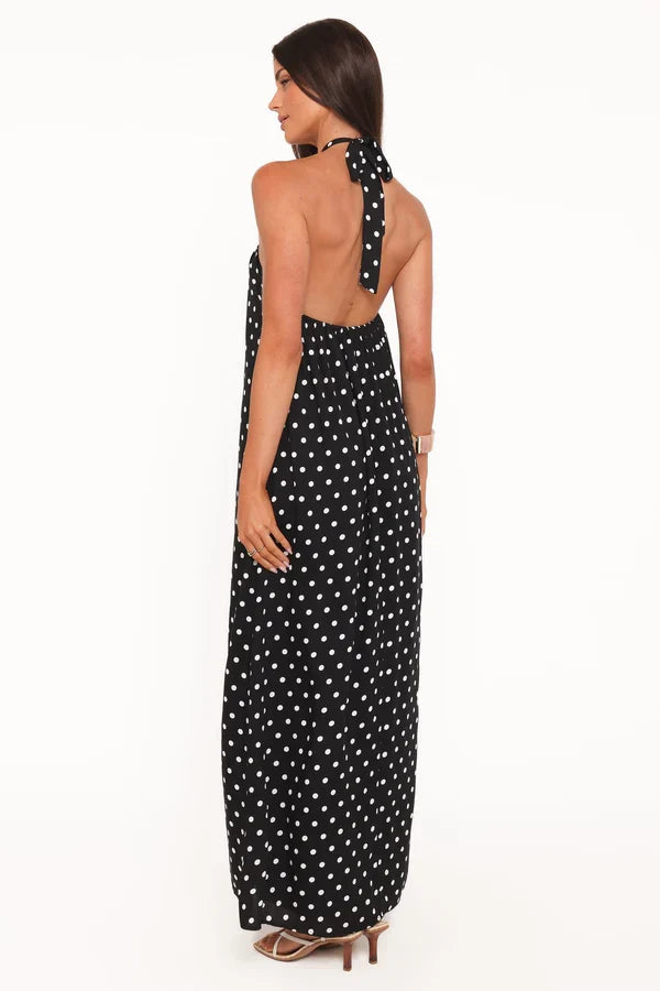 Halter Sleeveless Floor-Length Wedding Dress - Yihuiw by Yihuiw