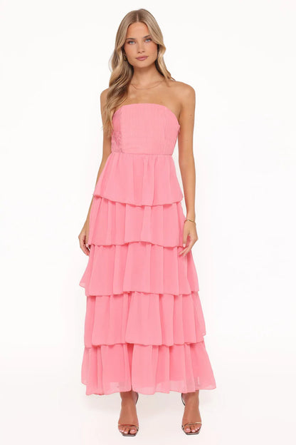 Strapless Ruffled Floor-Length Wedding Dress - Yihuiw by Yihuiw