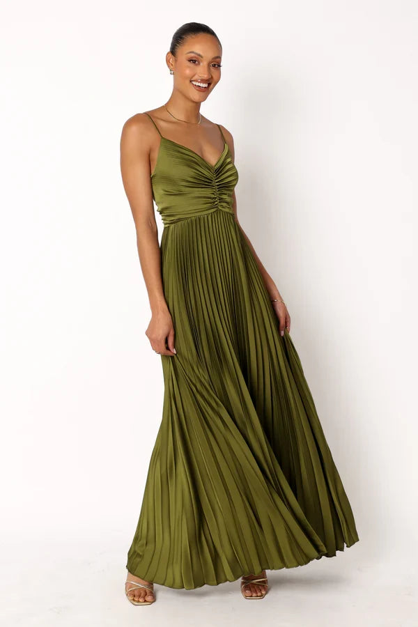 Sweetheart Pleated Floor-Length Wedding Dress - Yihuiw by Yihuiw