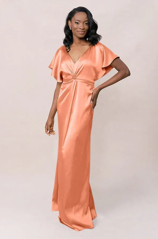 Mermaid V-Neck Floor-Length Wedding Dress - Yihuiw by Yihuiw