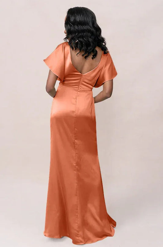 Mermaid V-Neck Floor-Length Wedding Dress - Yihuiw by Yihuiw