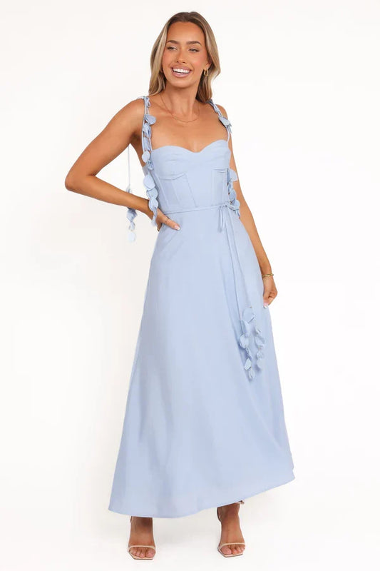 Sweetheart Lace-Up Back Midi Wedding Dress - Yihuiw by Yihuiw