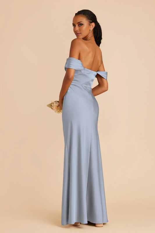 Mermaid Off-Shoulder Short Sleeve Floor-Length Wedding Dress - Yihuiw by Yihuiw