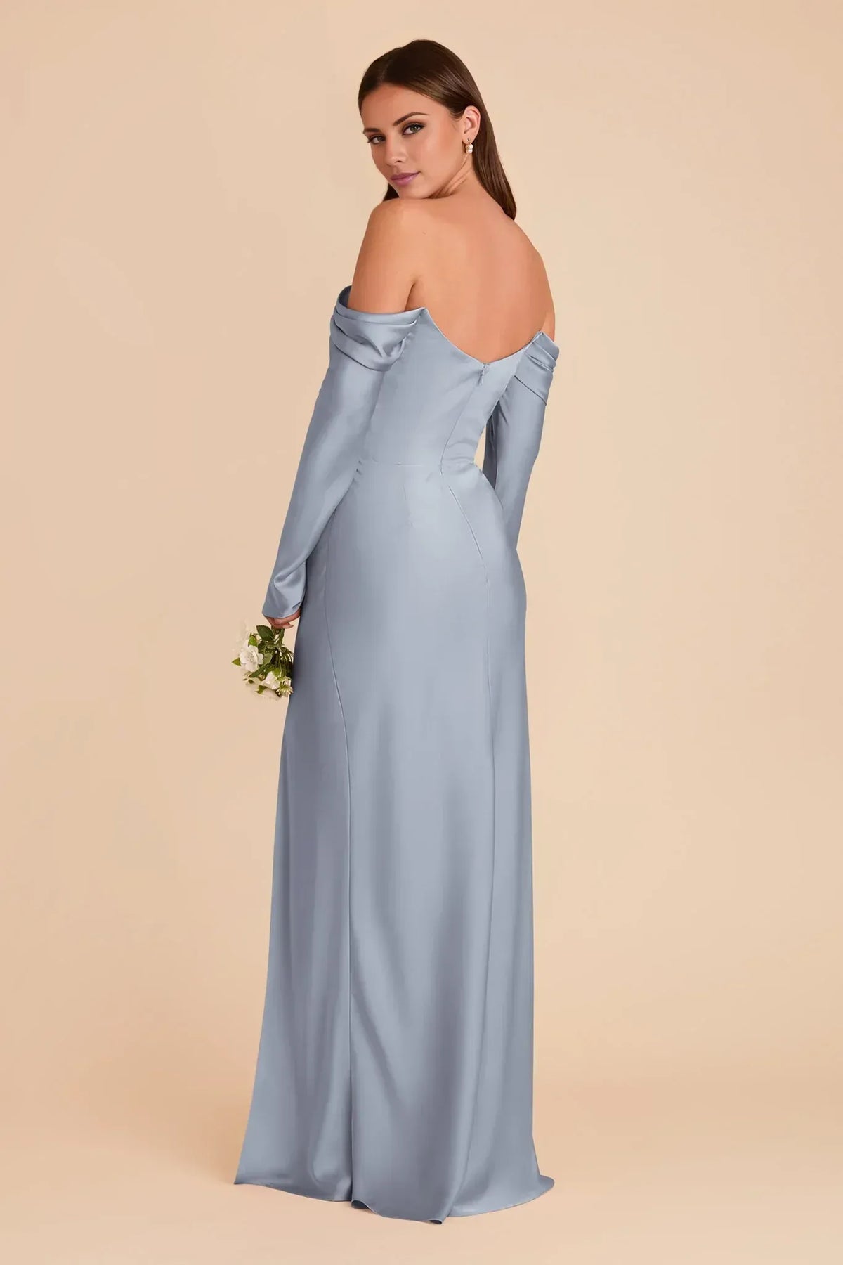 Mermaid Long Sleeve Open Back Floor-Length Wedding Dress - Yihuiw by Yihuiw