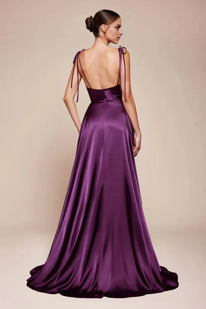 Glamorous A-Line Sweetheart Spaghetti Strap Open Back Floor Length Hot Sale Prom Dress by YiHuiw