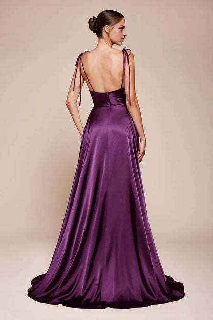 Glamorous A-Line Sweetheart Spaghetti Strap Open Back Floor Length Hot Sale Prom Dress by YiHuiw