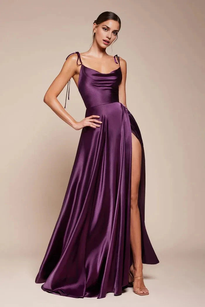 Glamorous A-Line Sweetheart Spaghetti Strap Open Back Floor Length Hot Sale Prom Dress by YiHuiw