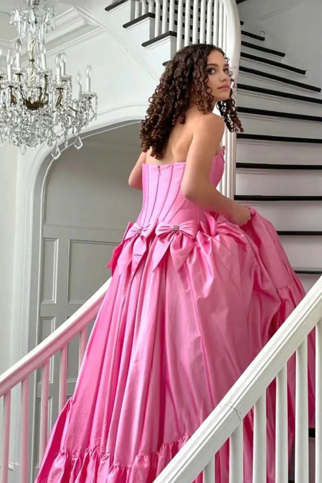 Gorgeous Ball-Gown Strapless Sleeveless Beaded-Bodice Floor-Length Prom Evening Formal Dress by JiMiss Dresses