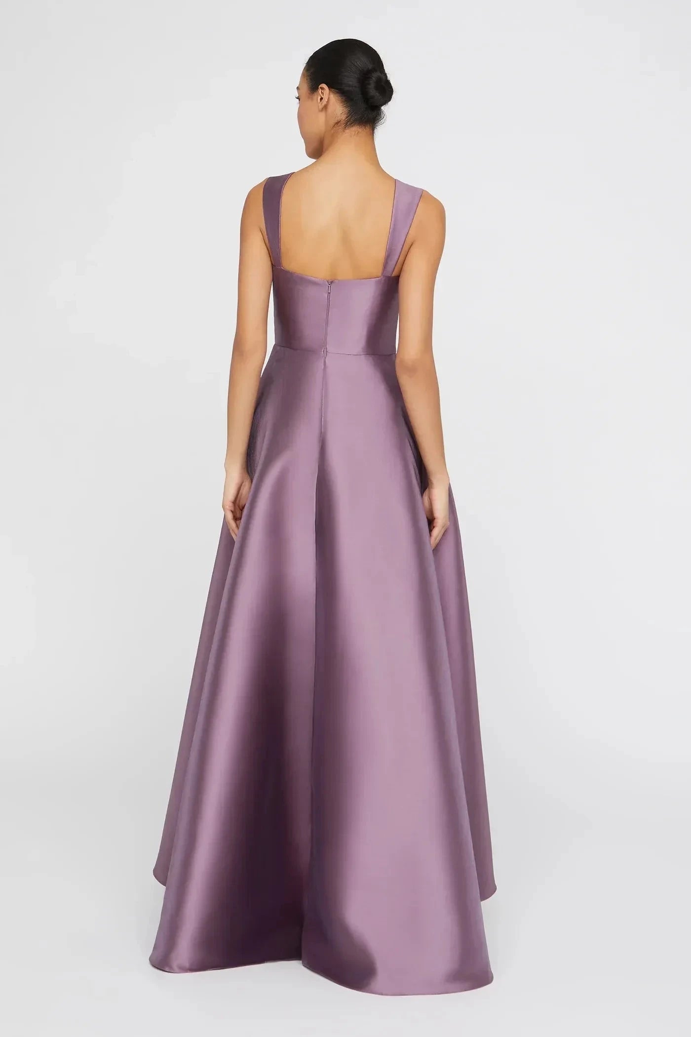 Graceful A Line Square Neck Sleeveless Open Back High Low Floor Length Prom Dress by YiHuiw