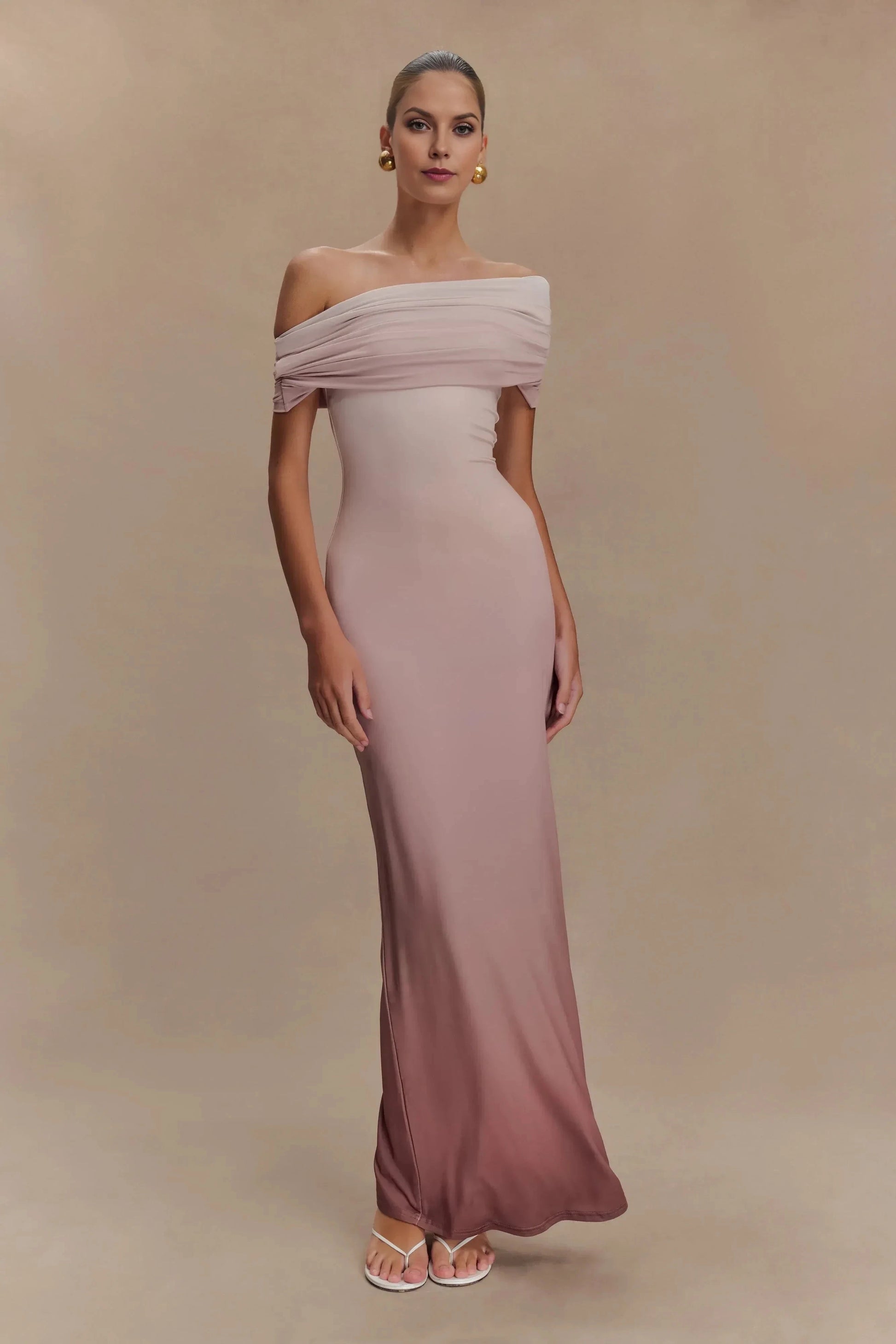 Graceful Mermaid One Shoulder Cap Sleeve Draped Back Floor Length Prom Dress by YiHuiw