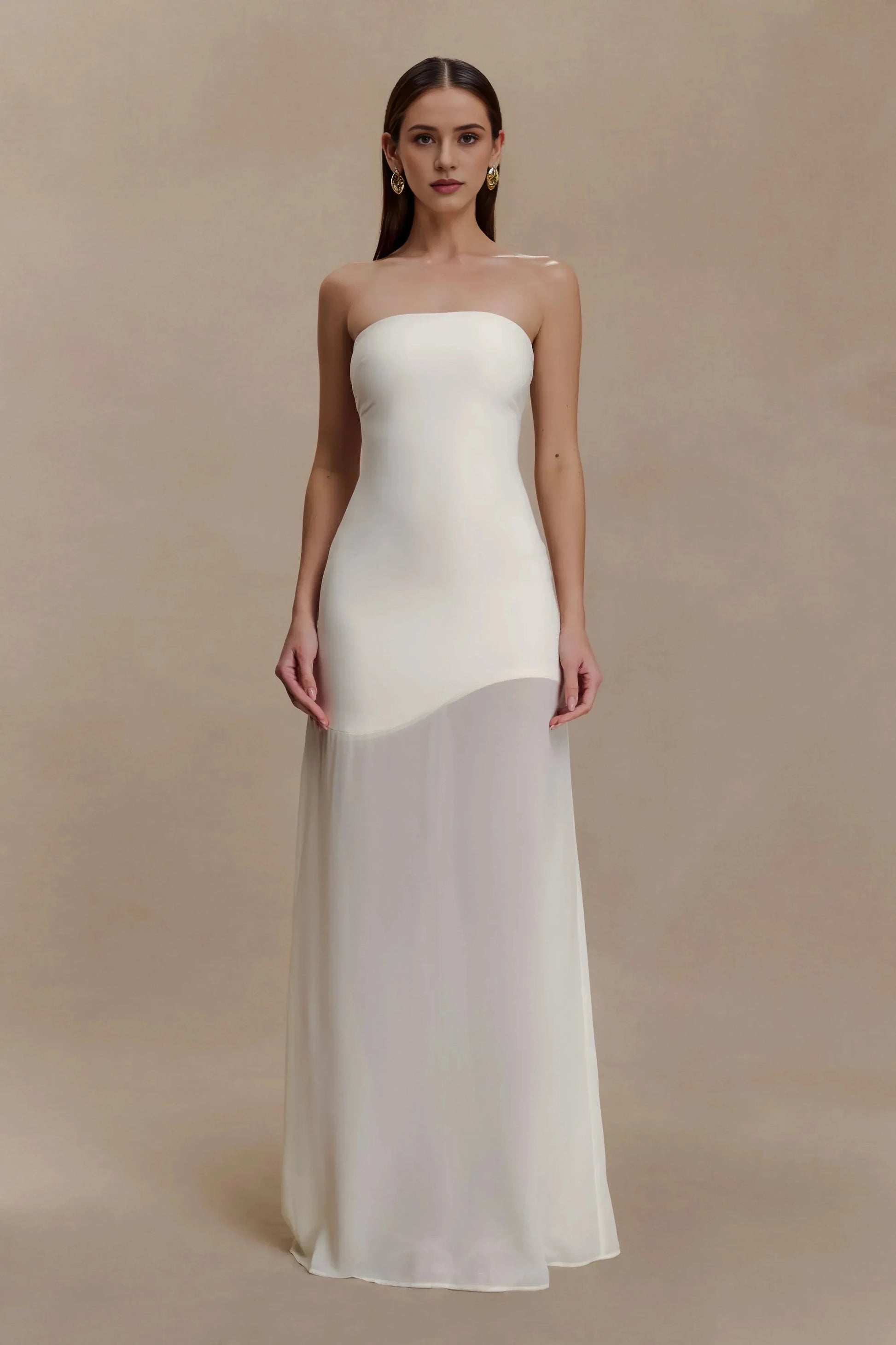 Graceful Sheath Strapless Sleeveless Zip Back Floor Length Prom Dress by YiHuiw