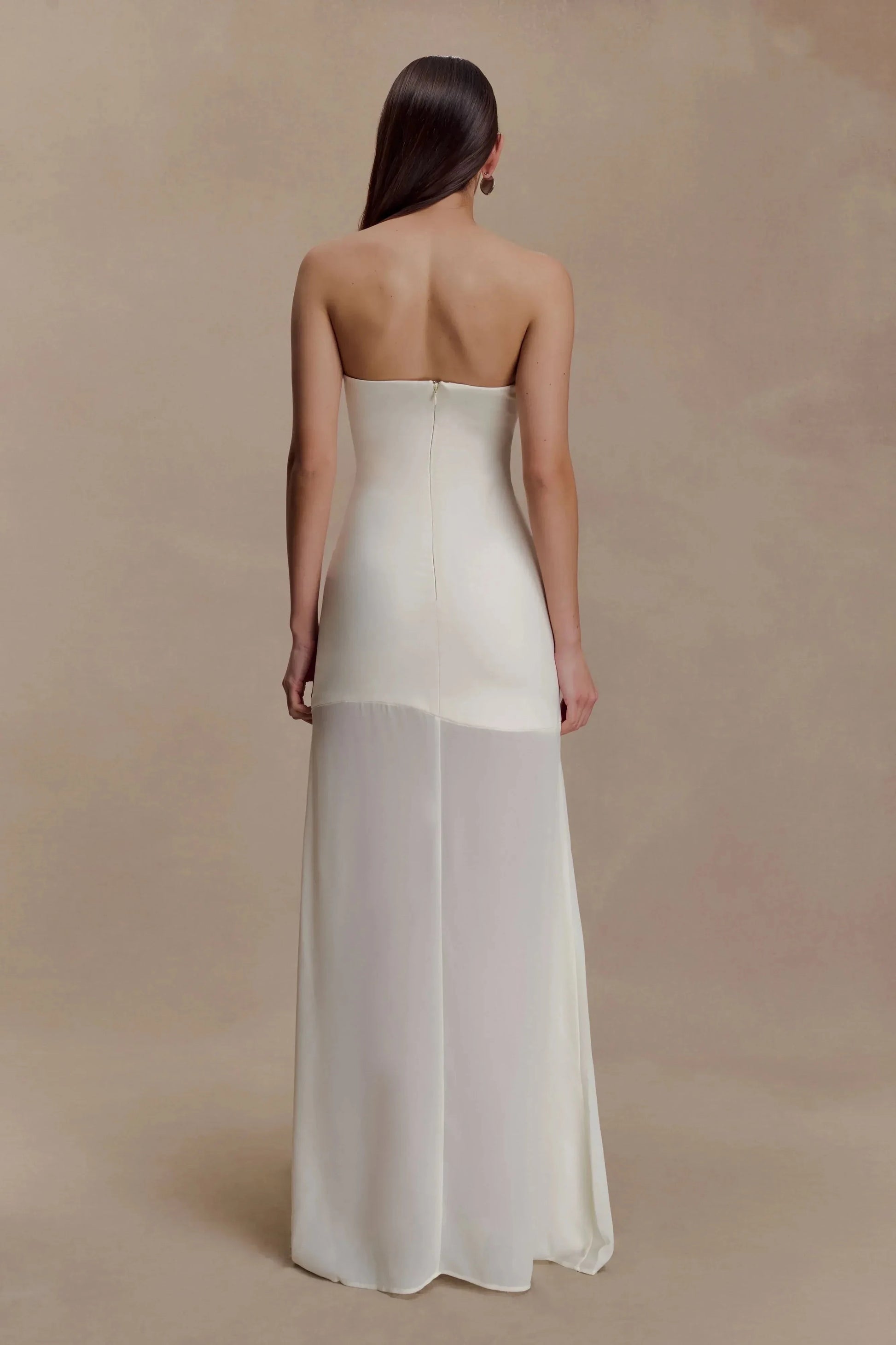Graceful Sheath Strapless Sleeveless Zip Back Floor Length Prom Dress by YiHuiw