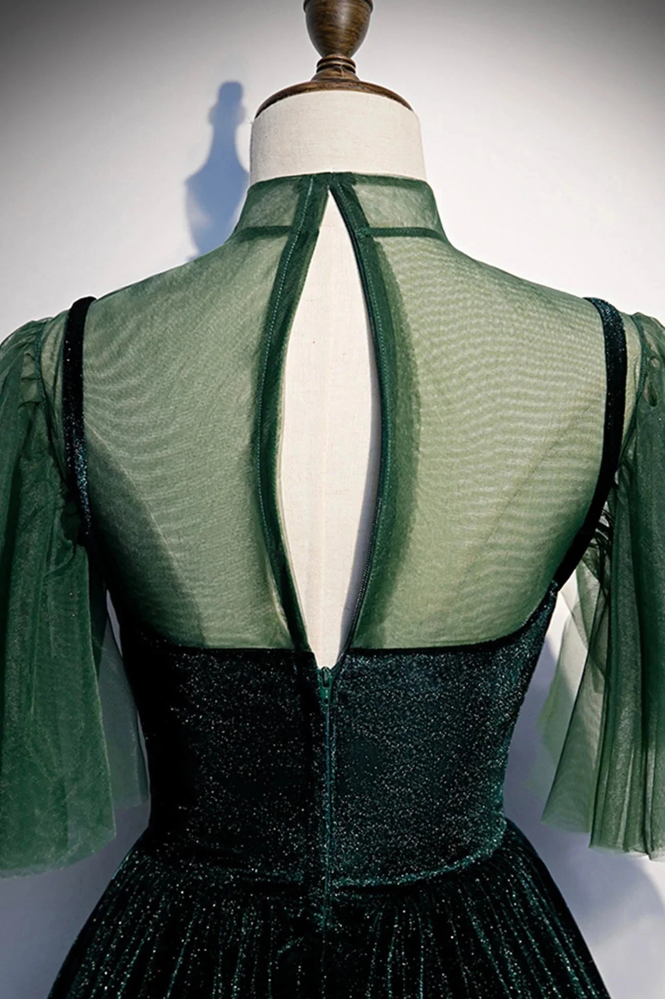 Green Velvet Long A-Line Prom Dress Green Formal Evening Dress simple gentle atmospheric and unique desi Bring summer colors to enhance whitenes by YiHuiw