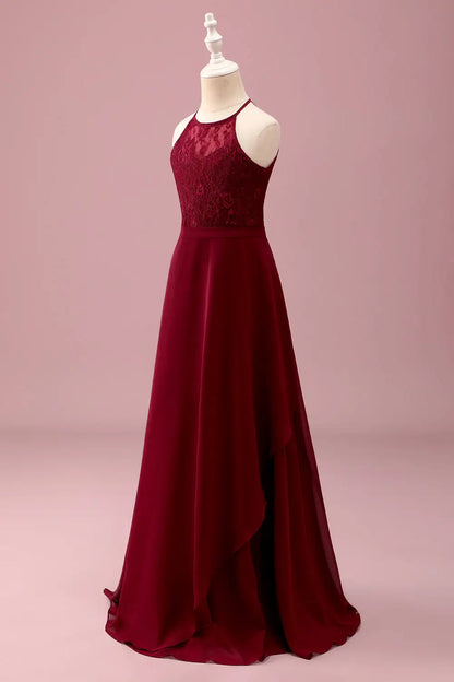A-Line Halter Lace Sleeveless Backless Wedding Dress - Yihuiw by Yihuiw