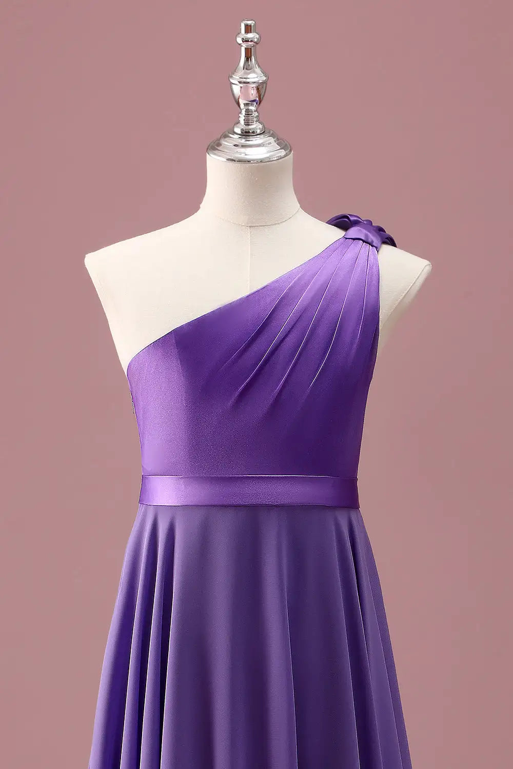 A-Line One-Shoulder Sleeveless Pleated Wedding Dress - Yihuiw by Yihuiw