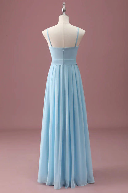 A-Line Spaghetti Strap Sleeveless Ruffled Wedding Dress - Yihuiw by Yihuiw