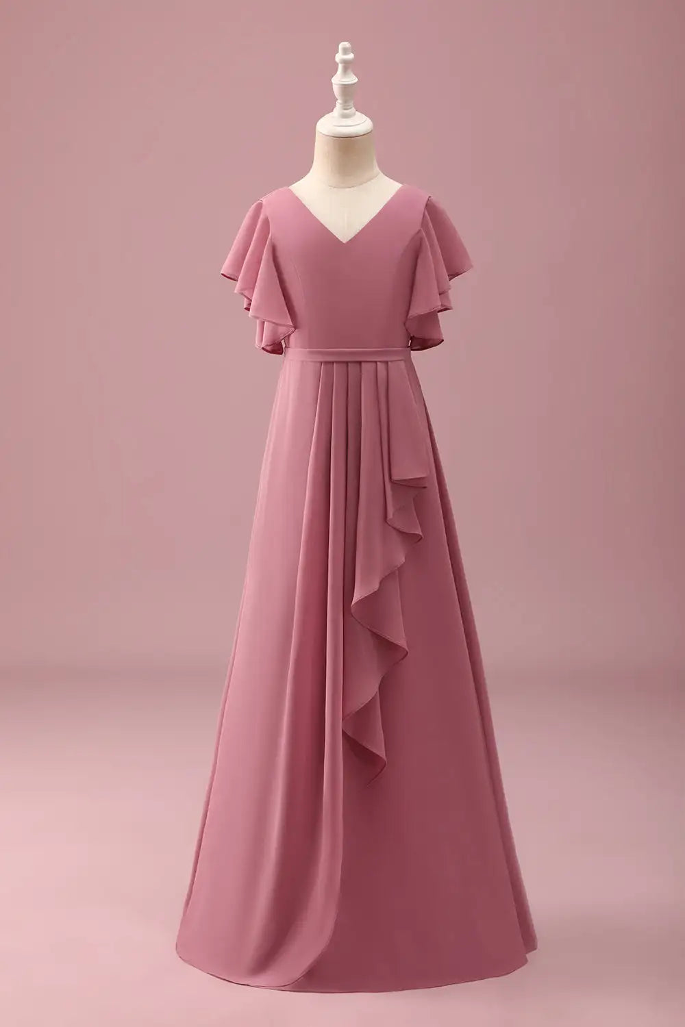 A-Line V-Neck Ruched Wedding Dress - Yihuiw by Yihuiw