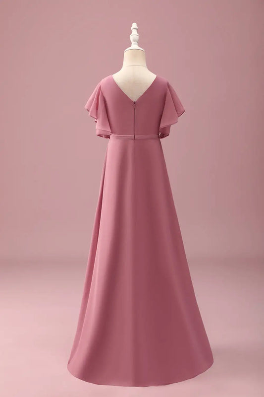 A-Line V-Neck Ruched Wedding Dress - Yihuiw by Yihuiw
