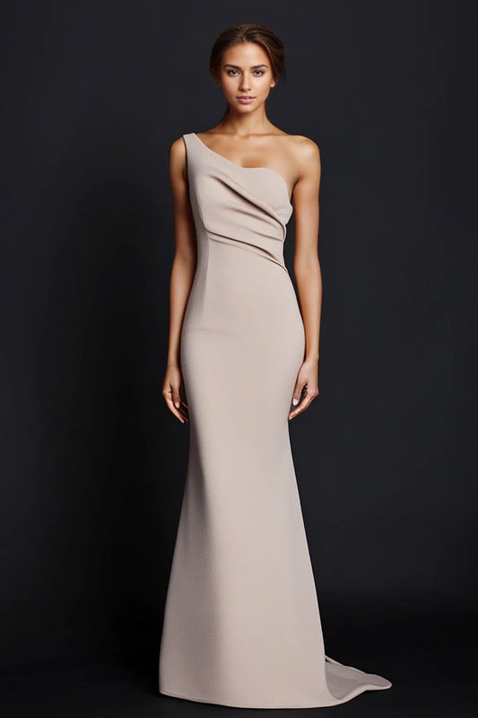 Vibrant Fitted One-Shoulder Sleeveless Open-Back Mini Evening Dress