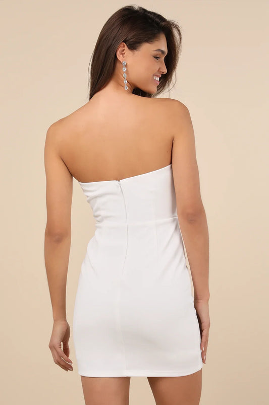 Sexy Off Shoulder Tight Mini Stretch Crepe Knitted Pendant Neck Homecoming Dresses