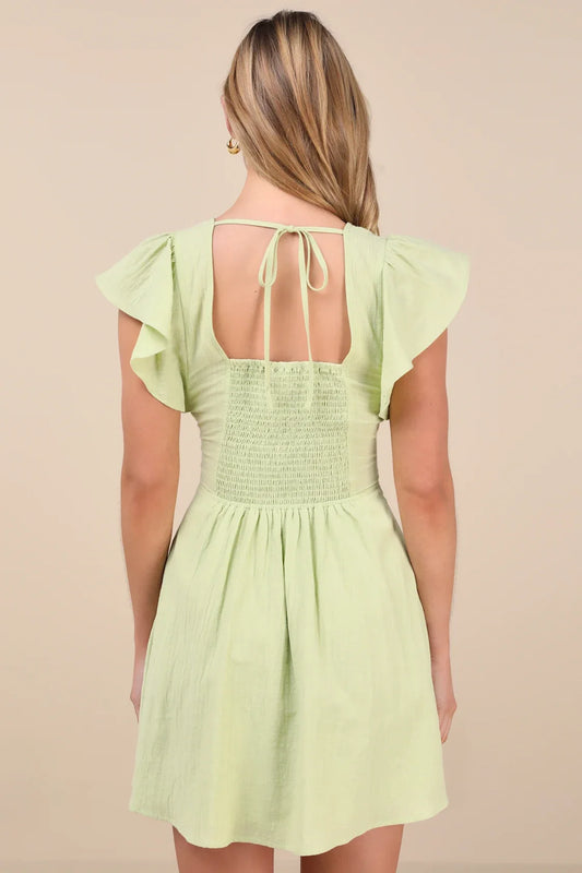 Lightweight and elegant sloping collar with ruffled edges, slim waist and pleated Homecoming Dresses