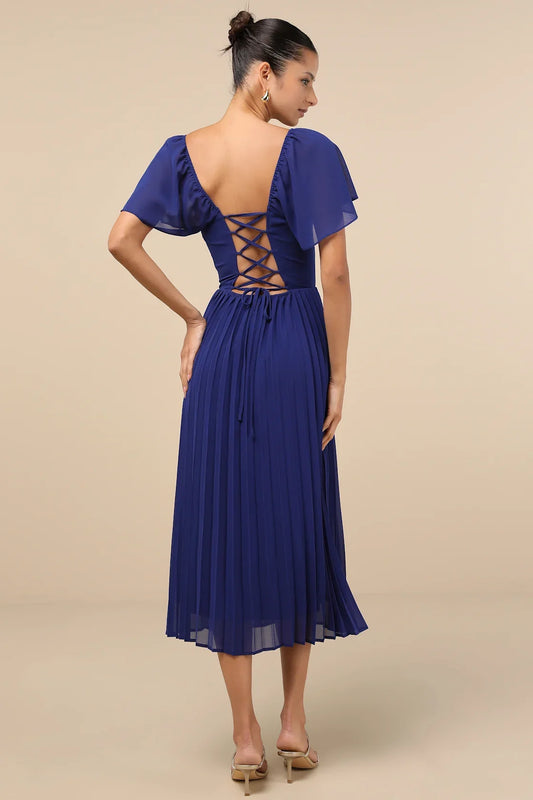 Unparalleled fashion A-line woven chiffon sweetheart neckline and back tie Homecoming Dresses