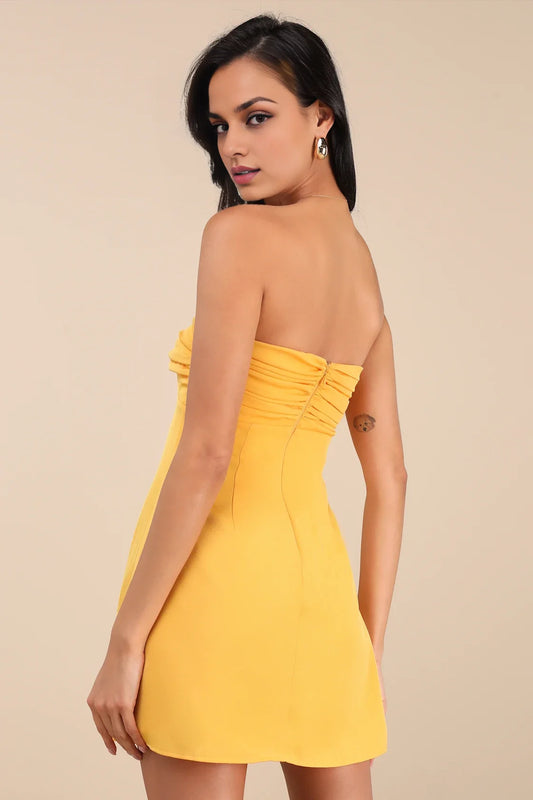 Sexy and charming woven chiffon off shoulder pleated tight corset hollow Homecoming Dresses
